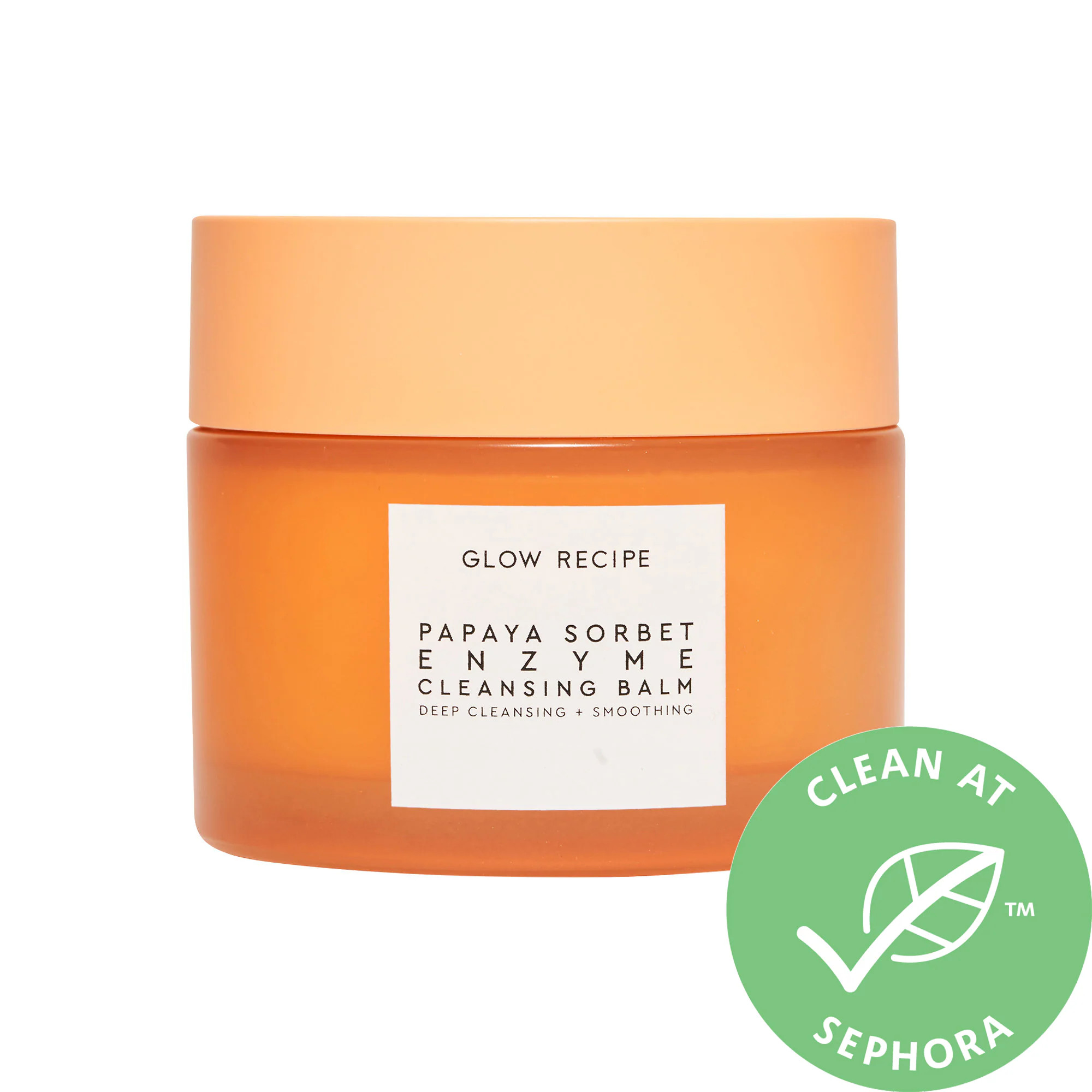 Glow Recipe Papaya Sorbet Smoothing Enzyme Cleansing Balm & Makeup Remover 3.4 oz/ 100 mL | Sephora (US)