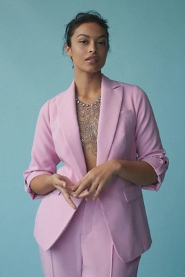 Maeve Roll-Sleeve Blazer | Anthropologie (US)