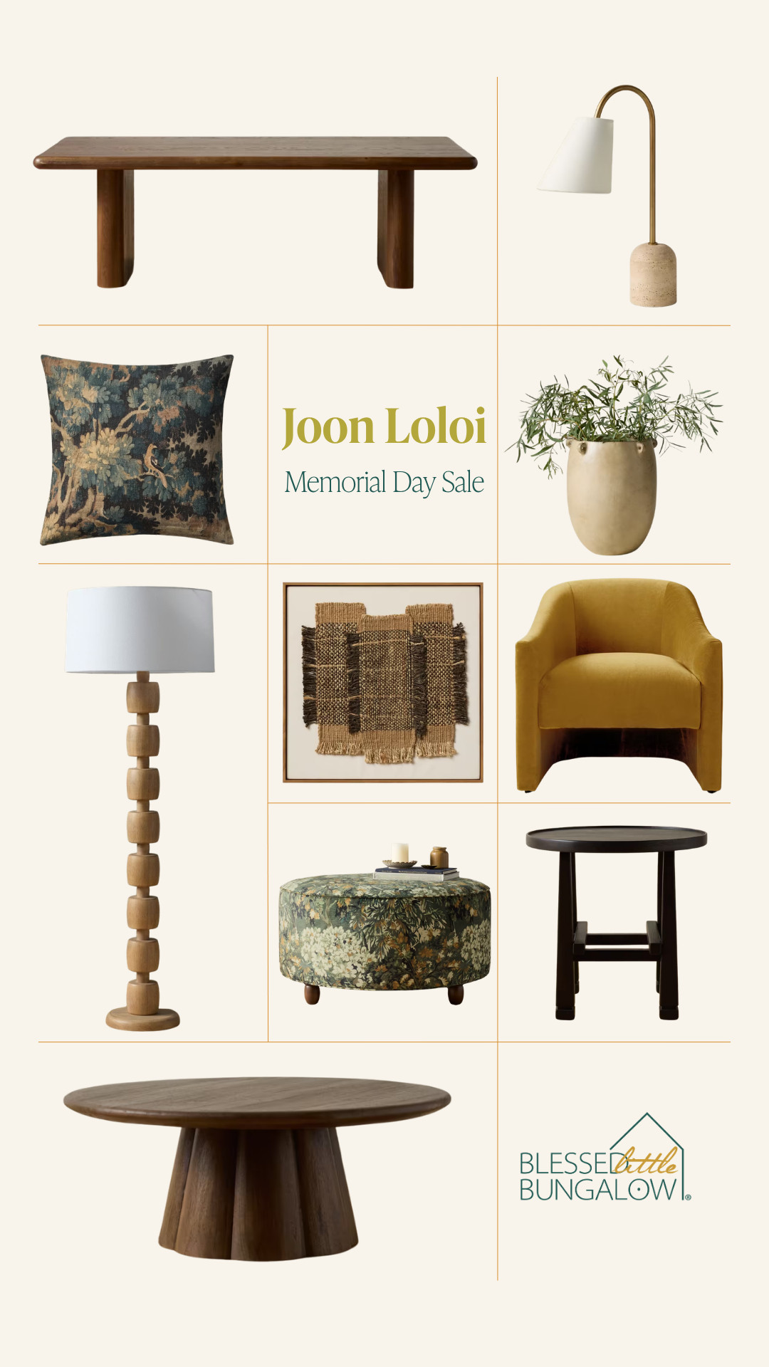 Rounded up some favorite finds from the Joon Loloi Memorial Day Sale that fit beautifully within a soulful maximalist home — sculptural furniture, statement lighting, rich textures, timeless decor, and pieces that help create a space that feels collected and deeply personal.

These are the kinds of elevated home finds that bring warmth, character, and intentional design into every corner of your home. Perfect for layering into colorful interiors, cozy spaces, and art-filled rooms. 🤎

#SoulfulMaximalism #HomeDecor #InteriorDesign #JoonLoloi #MemorialDay #MaximalistDecor #LayeredInteriors #ColorfulHomes #DesignerStyle

#LTKHome #LTKSaleAlert