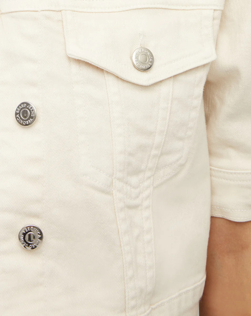 Raina Short-Sleeved Denim Jacket | Veronica Beard