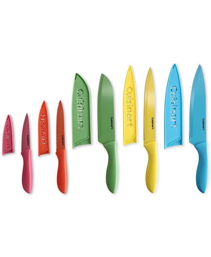 Cuisinart 10-Pc. Ceramic-Coated Cutlery Set with Blade Guards & Reviews - Cutlery & Knives - Kitc... | Macys (US)