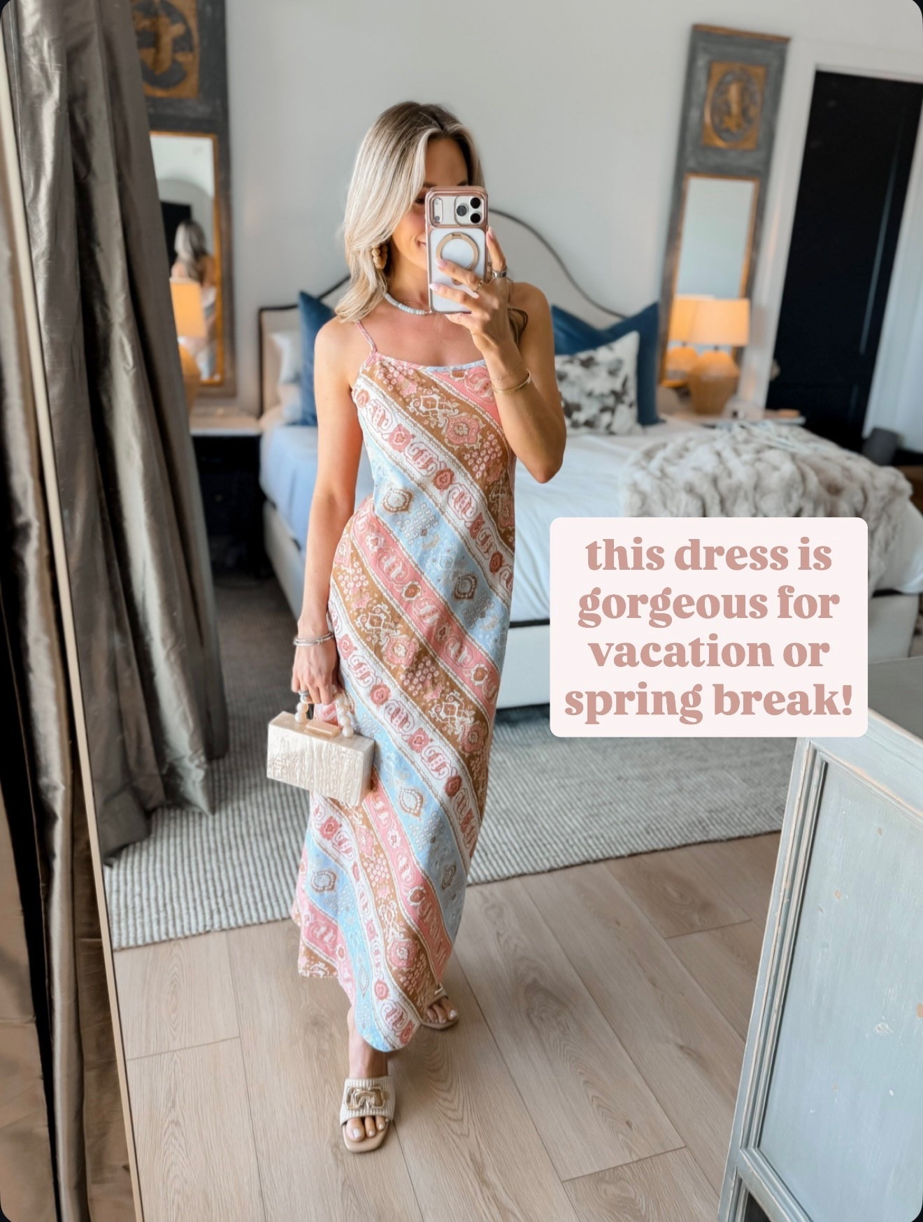 Abercrombie NEW maxi dress! This print is so gorgeous and so perfect for vacation! // I’m 5’3 for reference wearing a size xs!

#LTKgrwm #LTKootd #LTKPetite