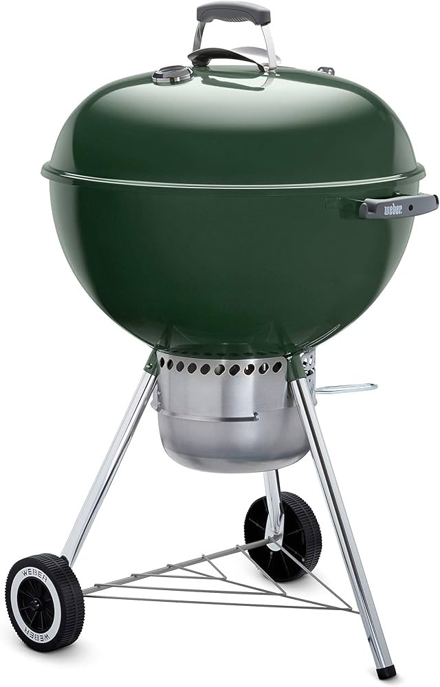 Weber Original Kettle Premium Charcoal Grill, 22-Inch, Green \u2013 Outdoor BBQ Grill with Built\... | Amazon (US)