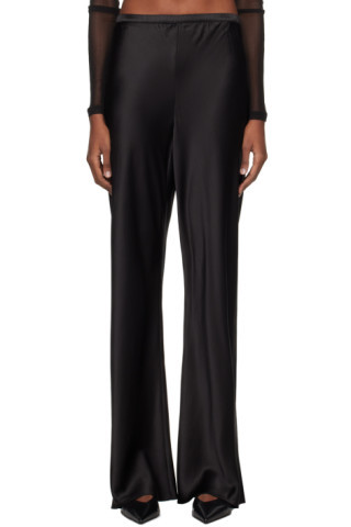 Silk Laundry - Black High-Rise Lounge Pants | SSENSE