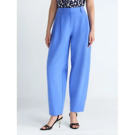 Devil Wears Prada Scoop Collection Women’s and Women's Plus High Rise Pleated Trousers, 30" Inseam, Sizes 0-26W | Walmart (US)