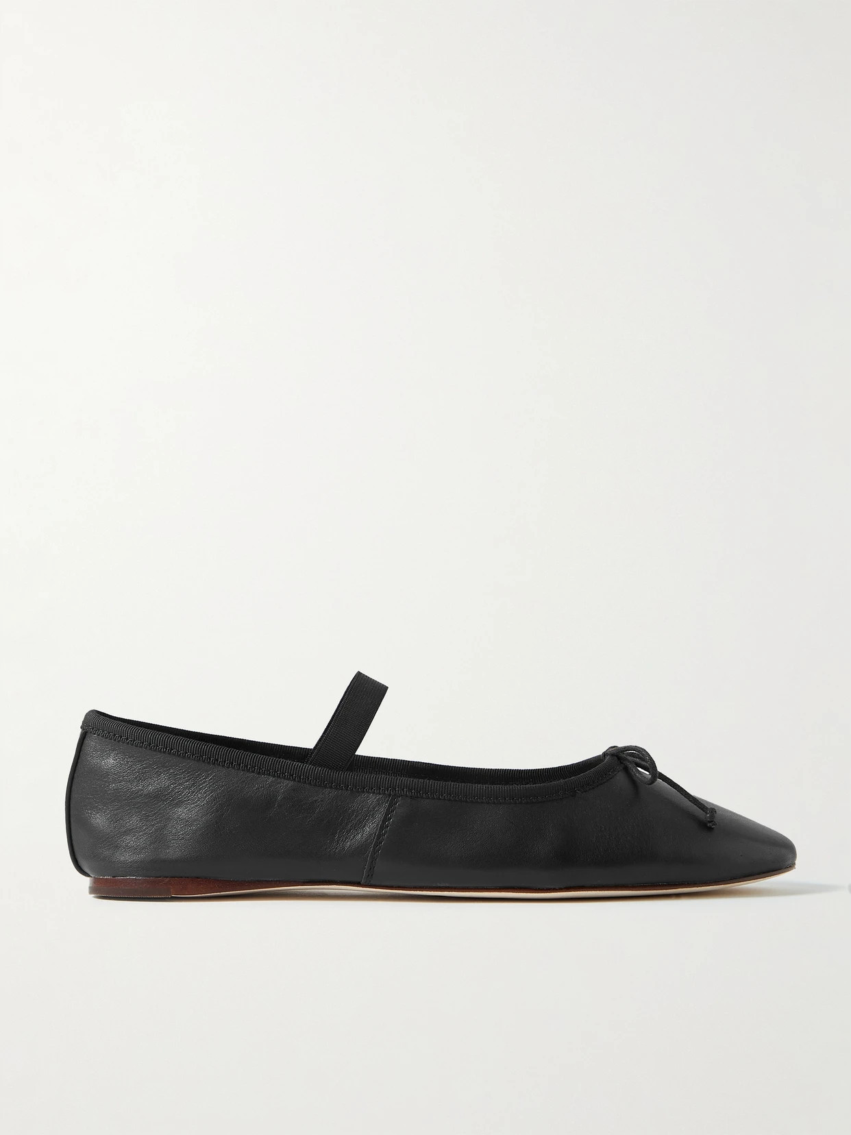 Loeffler Randall - Leonie Bow-embellished Leather Flats - Black - US9 | NET-A-PORTER APAC