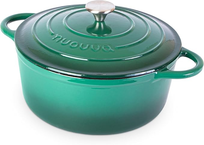 Nuovva Enamelled Cast Iron Dutch Oven Pot with Lid – 6.4 Quart Non Stick Casserole Pot – Heav... | Amazon (US)
