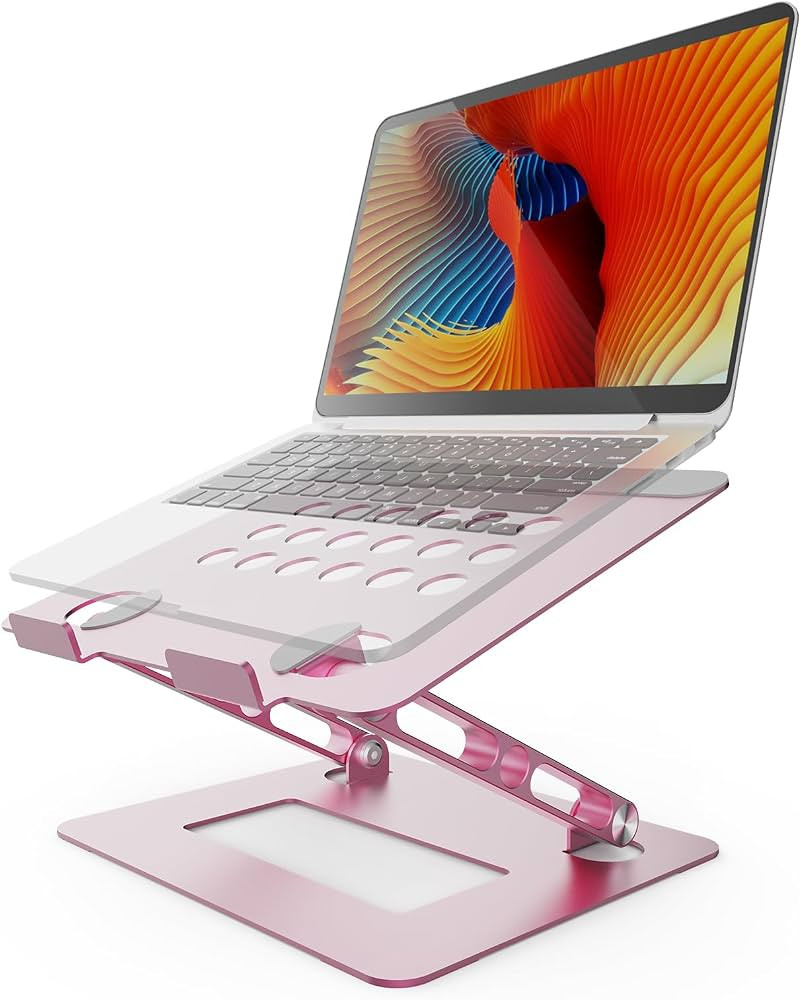 LETTON Colorful Adjustable Laptop Stand, Handy Laptop Riser, Aluminum Laptop Stand for Desk Folda... | Amazon (US)