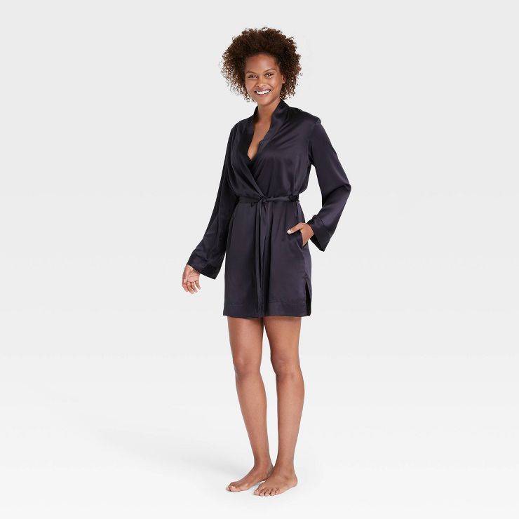 Women's Satin Short Robe - Stars Above™ | Target