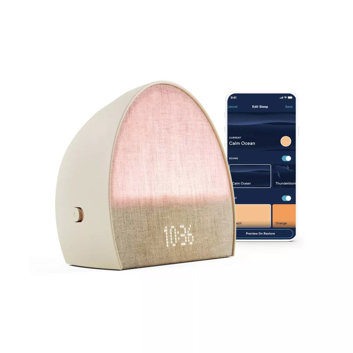 Hatch Restore 2 Bedside Sleep Guide Sunrise Alarm Clock Sound Machine | Target