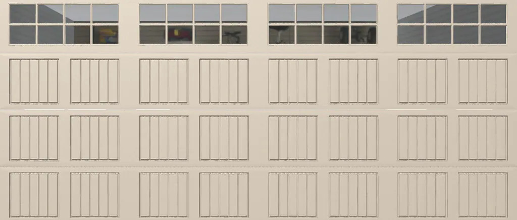 Wayne Dalton Classic Steel Model 8500 16-ft x 7-ft 16.22 R-Value Insulated Double Garage Door with Windows one_size in Brown | 8500SNMAALSTCKIII167 | Lowe's