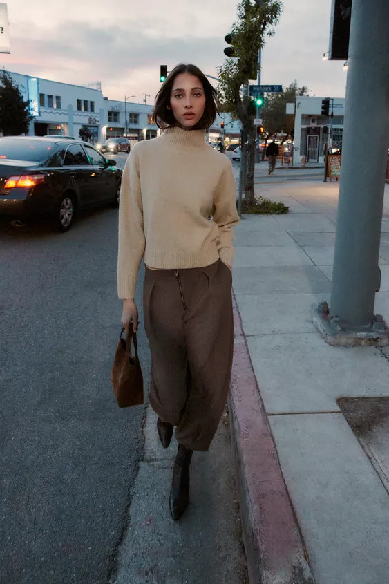 SOFT HIGH NECK KNIT JUMPER | Zara US