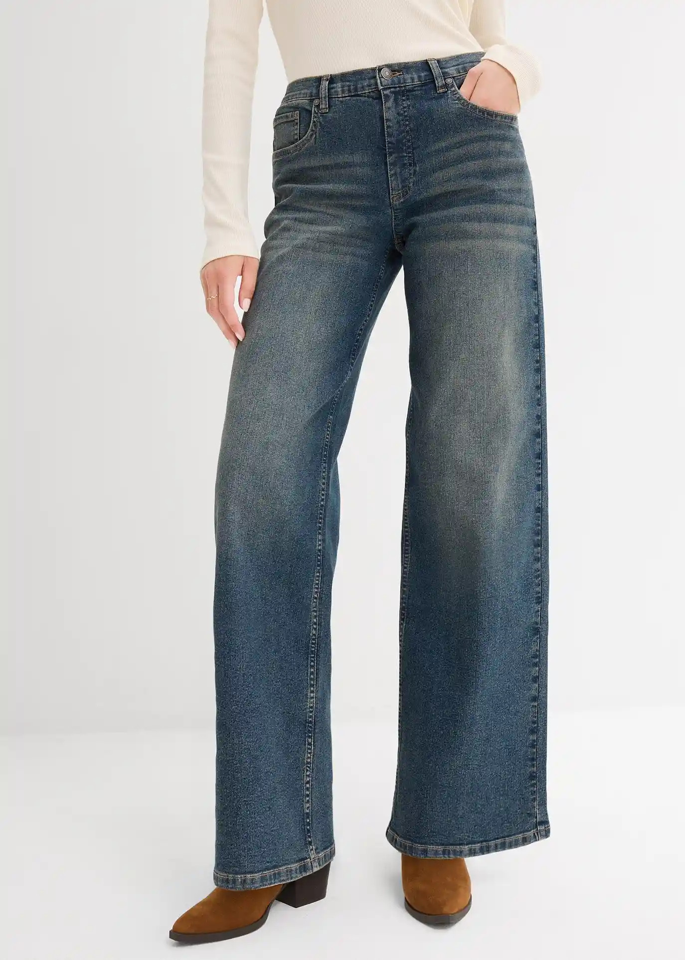 Jeans wide leg a vita alta, Regular | Bonprix IT