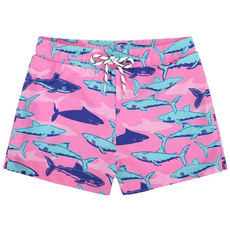 Toddler Boys Swim Trunks Quick Dry Boys Swim Shorts with Mesh Liner Beach Boys Bathing Suit Pink ... | Walmart (US)