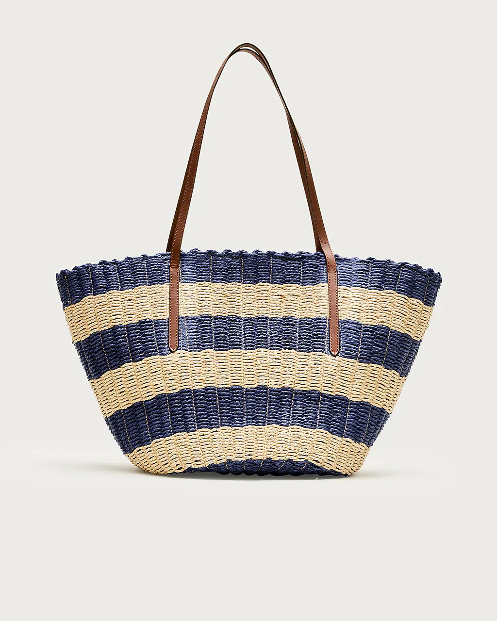 Como woven straw tote in stripe | J. Crew US