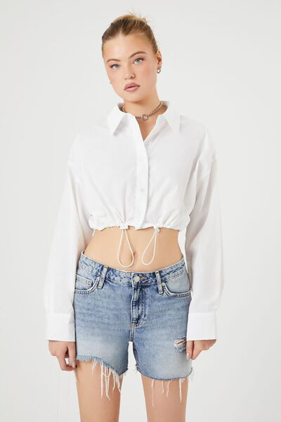Cropped Drawstring Shirt | Forever 21 (US)