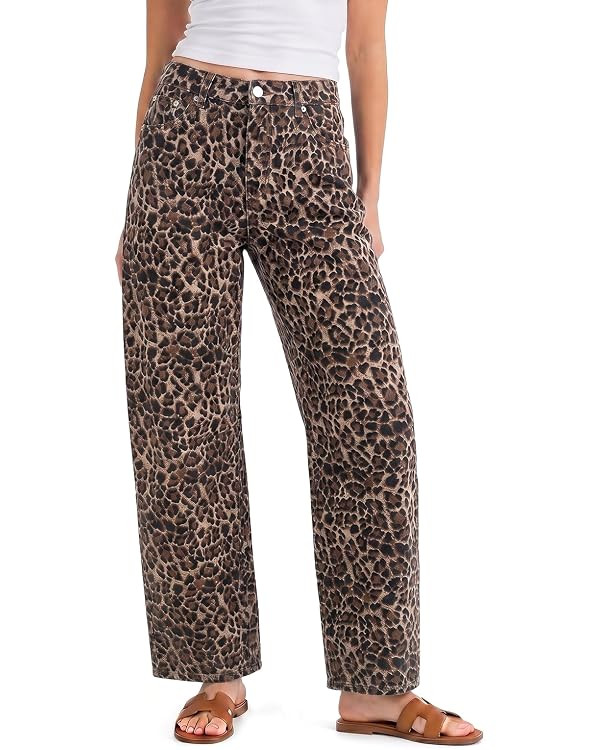 Cicy Bell Women Barrel Cropped Jeans Baggy High Waisted Casual Denim Pants | Amazon (US)