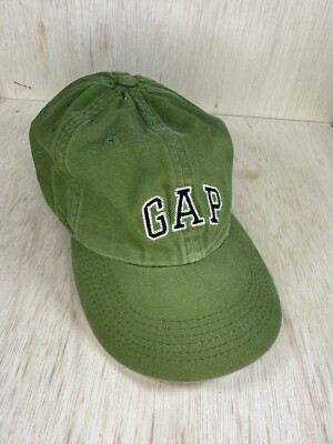 Vintage GAP Spellout Hat Embroidered Vtg 90s USA Olive Green Adult M/L Strapback | eBay US