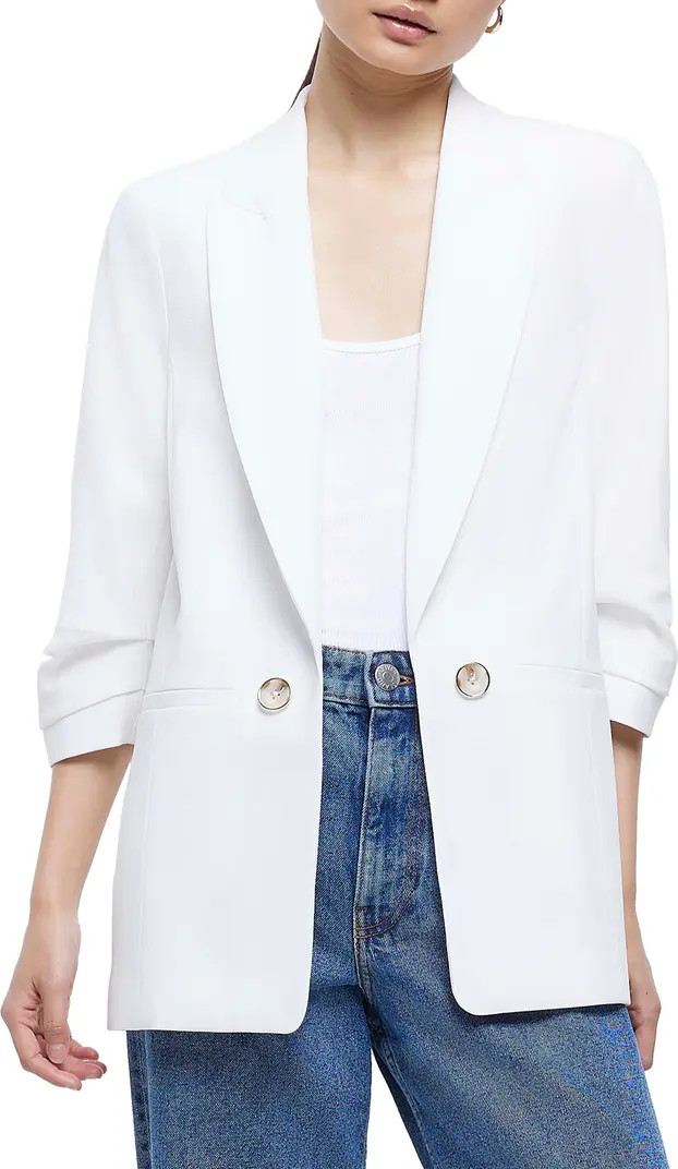 Pleated Sleeve Blazer | Nordstrom