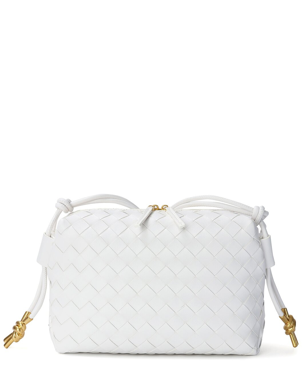 Large Woven Leather Crossbody Messenger Bag | Gilt & Gilt City