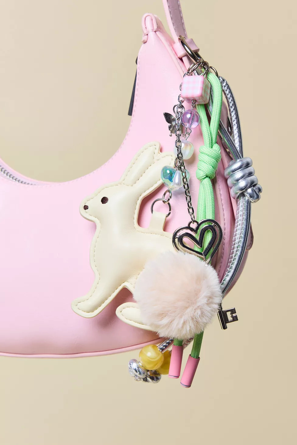 Corded Faux Leather Critter Keychain | Urban Outfitters (US and RoW)