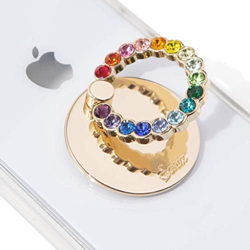Sonix Embellished Crystal Rhinestone Phone Ring and Stand (Gold, Rainbow) | Amazon (US)