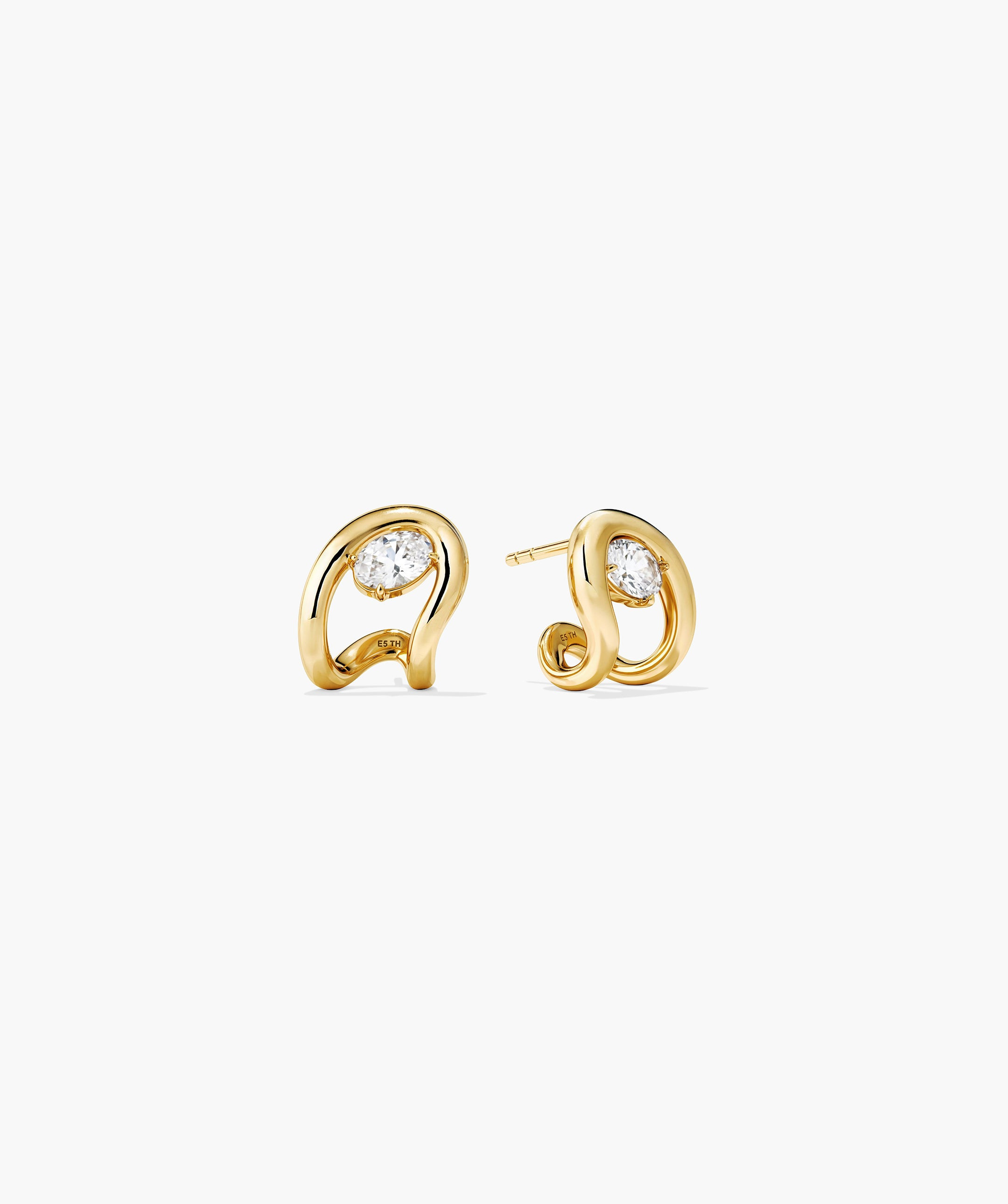Organic Dôme Curve Gemstone Huggies | Mejuri Fine Crew