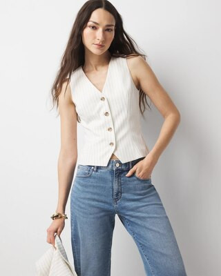 Petite Pinstripe Vest | White House Black Market