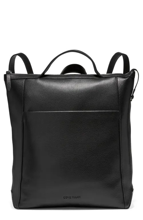 Cole Haan Grand Ambition Leather Convertible Backpack in Black at Nordstrom | Nordstrom