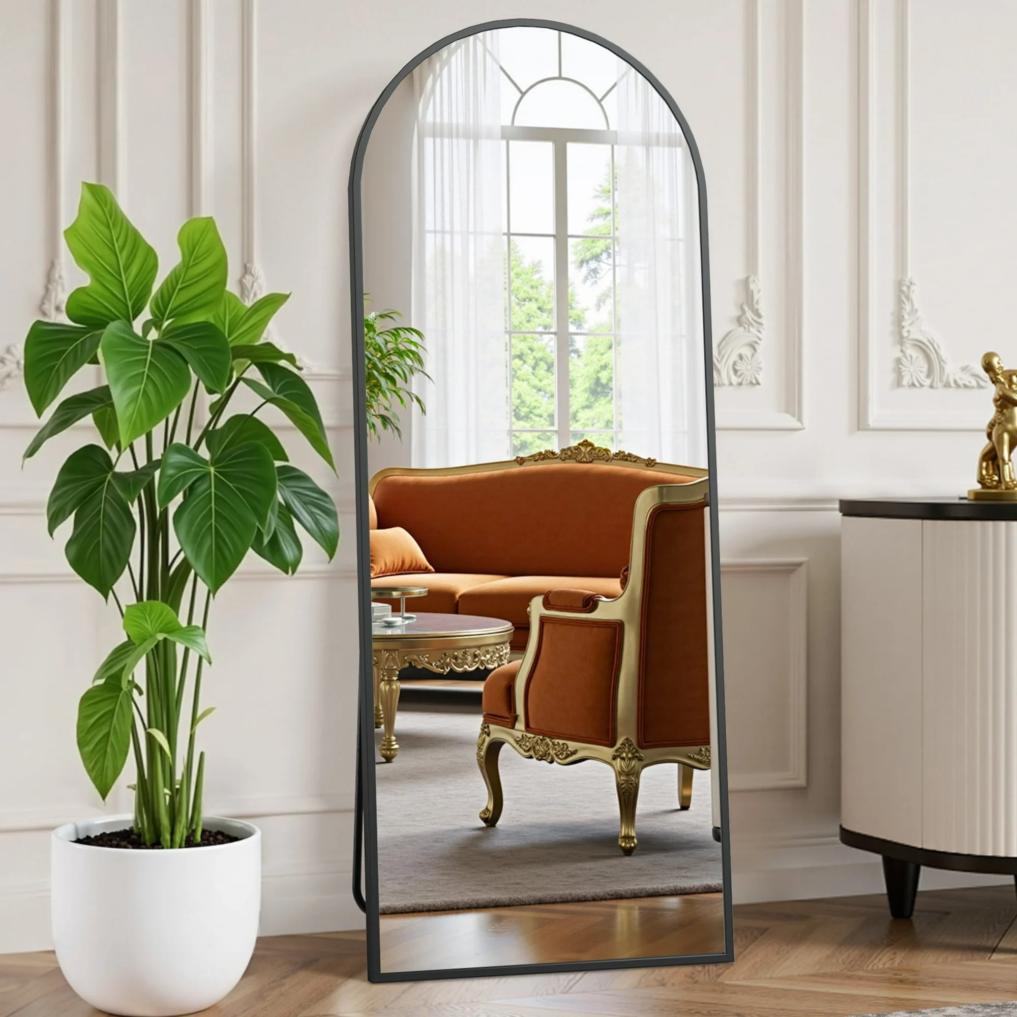 EDX Arched Full Length Mirror 64"x21" Full Body Mirror Rectangle Free Standing Wall Mounted Leani... | Walmart (US)