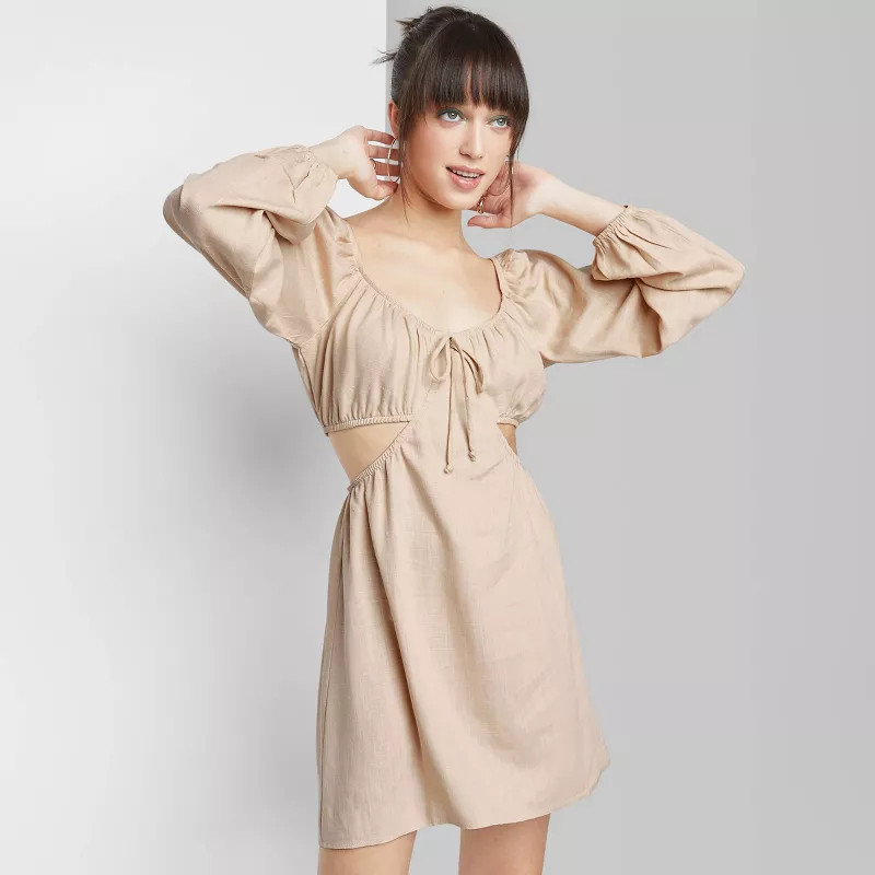 Women's Long Sleeve Cut Out Fit & Flare Dress - Wild Fable™ | Target