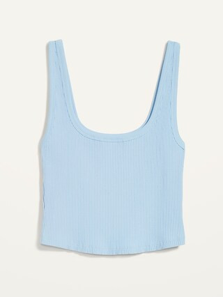 Fitted Ultra-Cropped Rib-Knit Tank Top for Women | Old Navy (US)