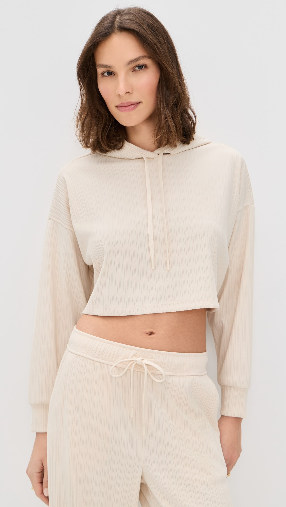 Breathe Easy Ribbed Cropped Hoodie | Shopbop