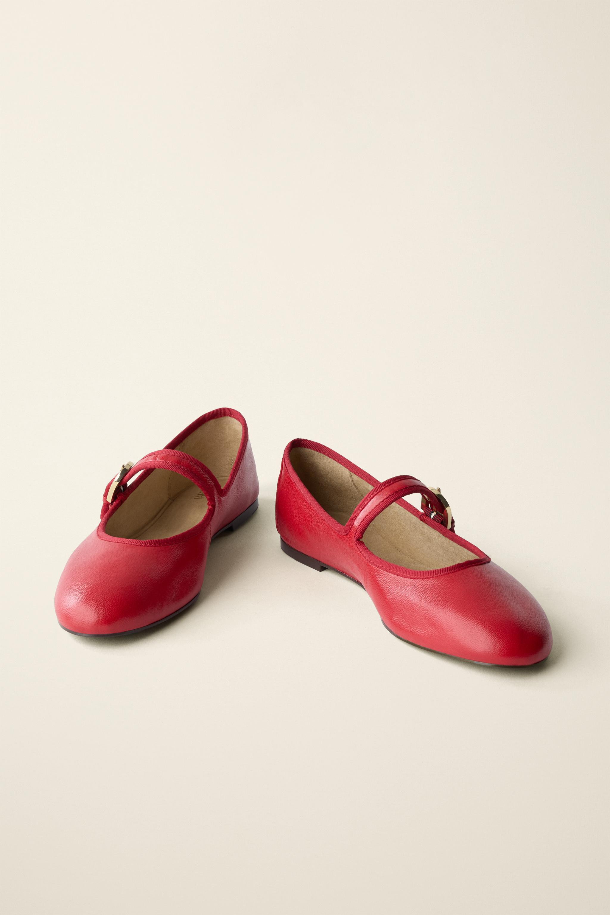LEATHER BALLET FLATS CREATED BY CARAMEL LONDON X ZARA | Zara US