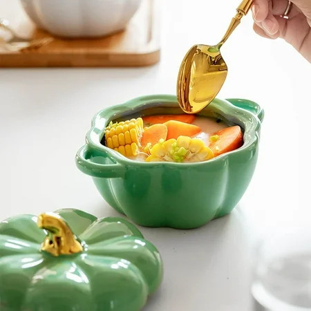 Pumpkin Pottery Dessert Saucepan, Dish Cute Pumpkin Bowl, Covered Dutch Oven Ceramic Stockpot, Dishwasher Safe, Halloween Decor Indoor, Pumpkin Decor, Trick or Treat, Fall Decorations For Home | Walmart (US)