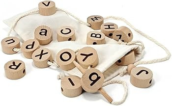 Alphabet Lacing Beads for Toddlers - Lacing Toy to Develop Fine Motor Skills and Teach ABC | Amazon (US)