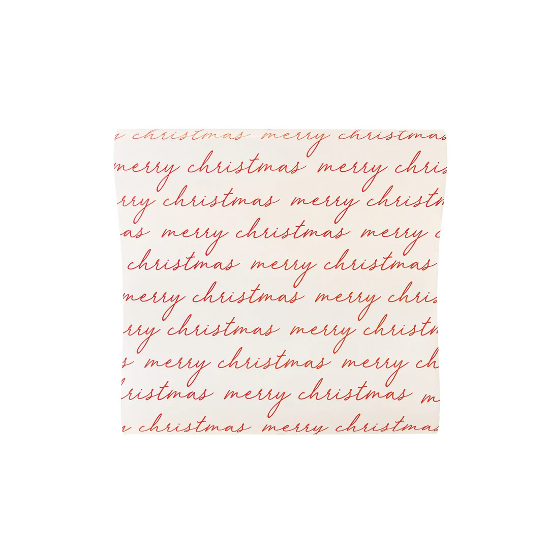 Believe Merry Christmas Script Paper Table Runner | My Mind's Eye