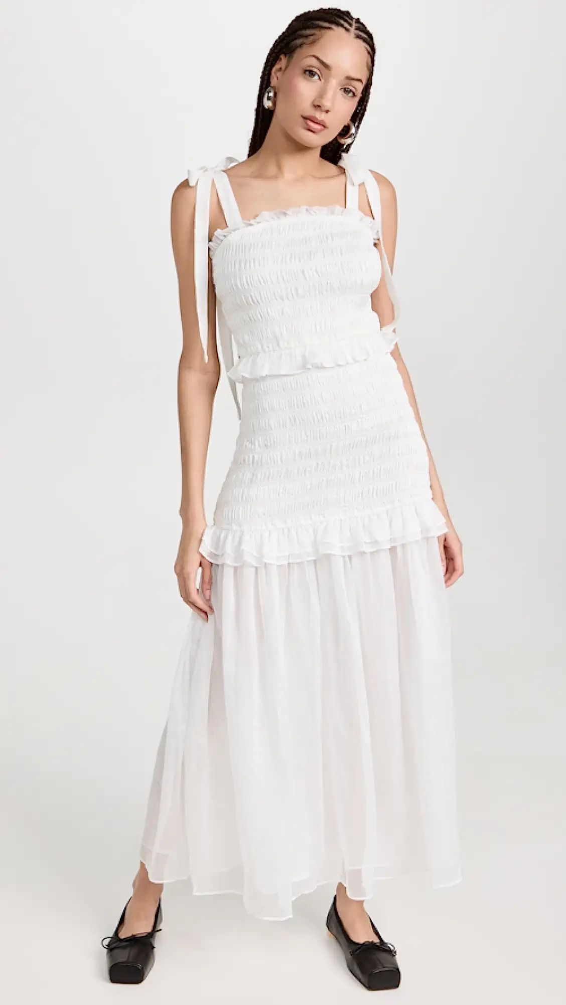 Smocked Drop Waist Combination Maxi Dress | Shopbop