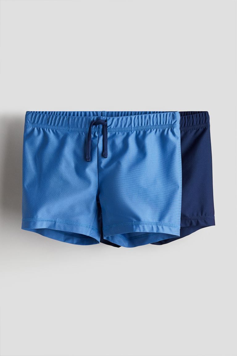 2-pack Swim Trunks - Light blue/navy blue - Kids | H&M US | H&M (US + CA)