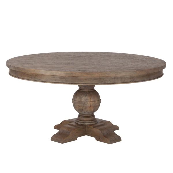 Copper Grove Asperg Grey Weathered Teak 60-inch Round Dining Table | Bed Bath & Beyond