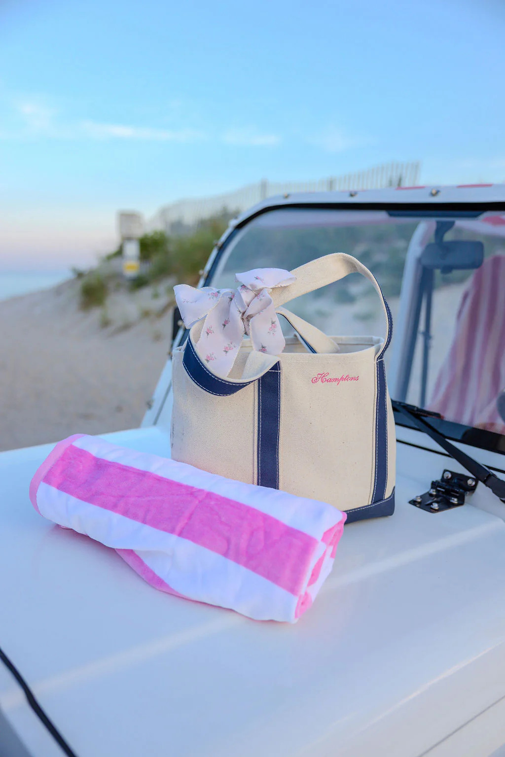 Hamptons Embroidered SHOPYDS EXCLUSIVE Coquette Bow BoatTote Bag | Shop Your Darling Style