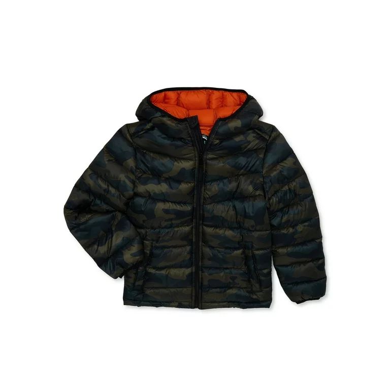 Urban Republic Boys Packable Puffer Jacket with Hood, Sizes 5-20 | Walmart (US)