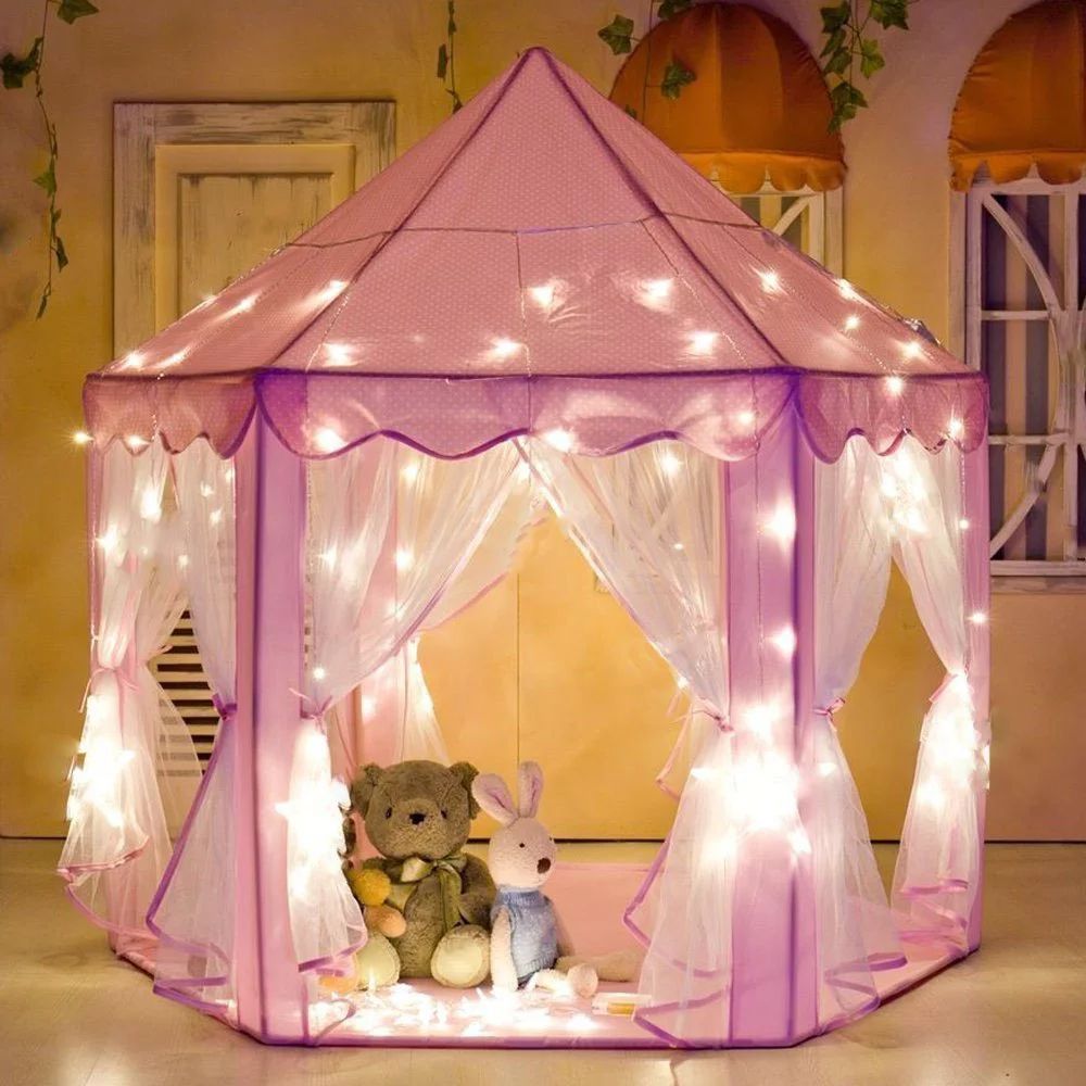 Porpora Hexagon Princess Castle Play Tent Indoor for Kids Gift, X-Large, Pink 55"x 53"(DxH) 1 Pac... | Walmart (US)