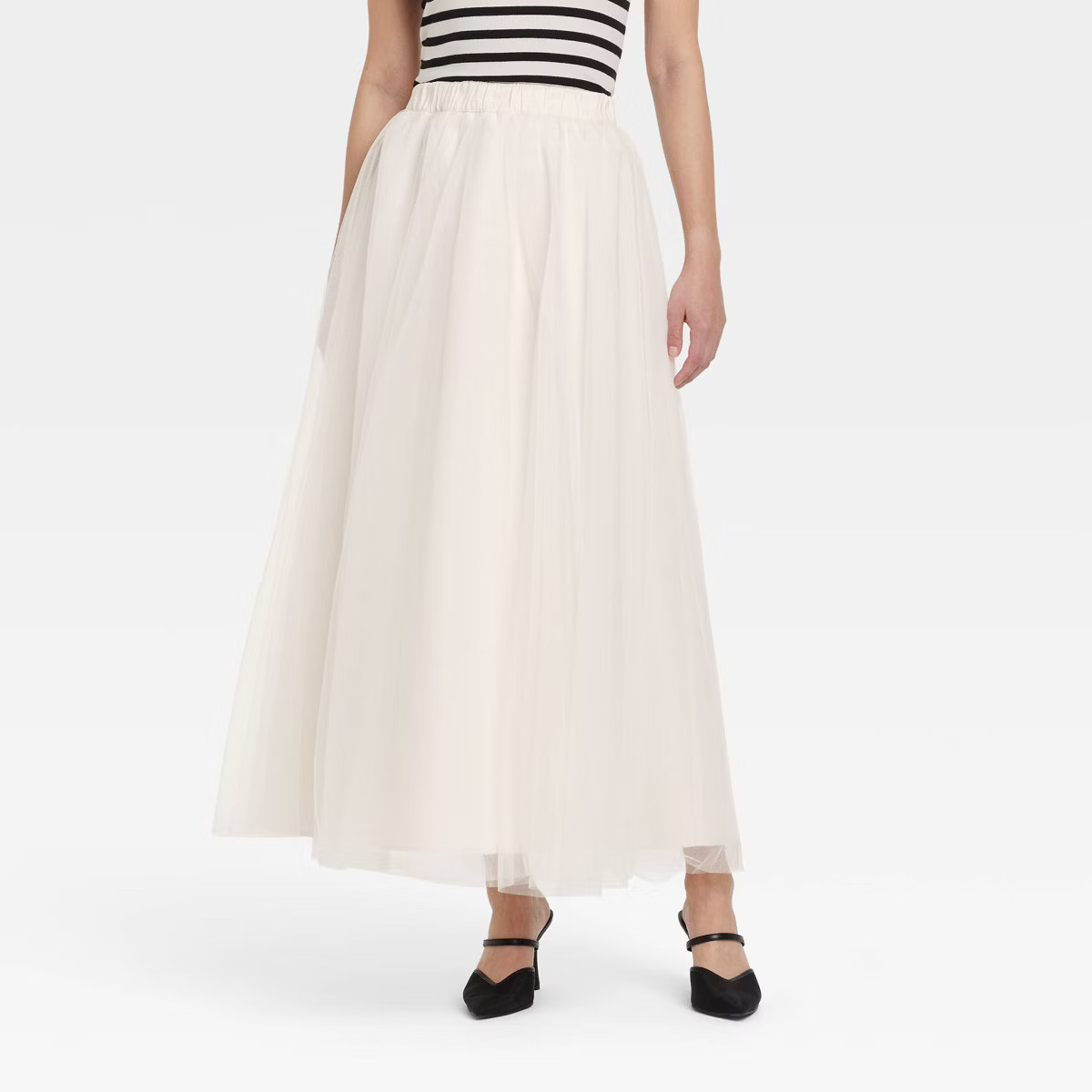 Women's Tulle A-Line Skirt - A New Day™ Cream | Target