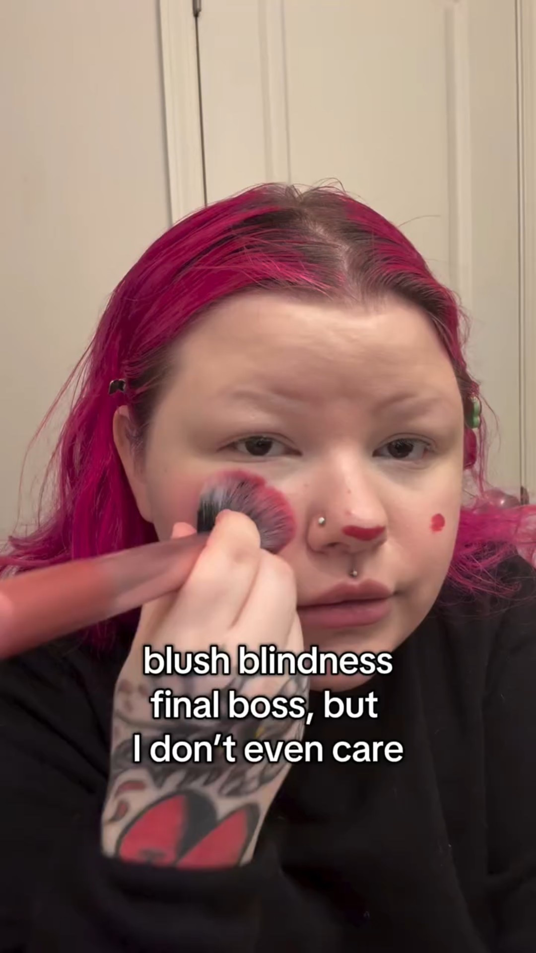 Because this is the way I like it! 🤪🥰 

Makeup is ART! Makeup is PERSONAL! Makeup is THERAPY! Makeup is SELF EXPRESSION! Makeup has no RULES! 

beauty • content creator • blush • artist • alternative style • pink hair • tattoos • piercings • goth gf • egirl