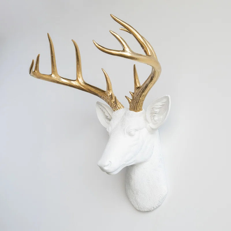 Large Deer Head Faux Taxidermy Wall Décor | Wayfair North America