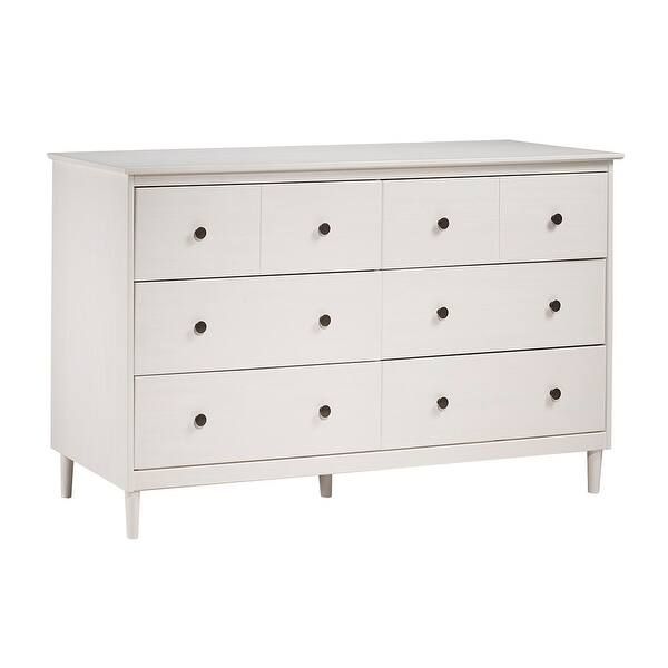 Middlebrook Bullrushes 6-drawer Solid Wood Dresser - White | Bed Bath & Beyond