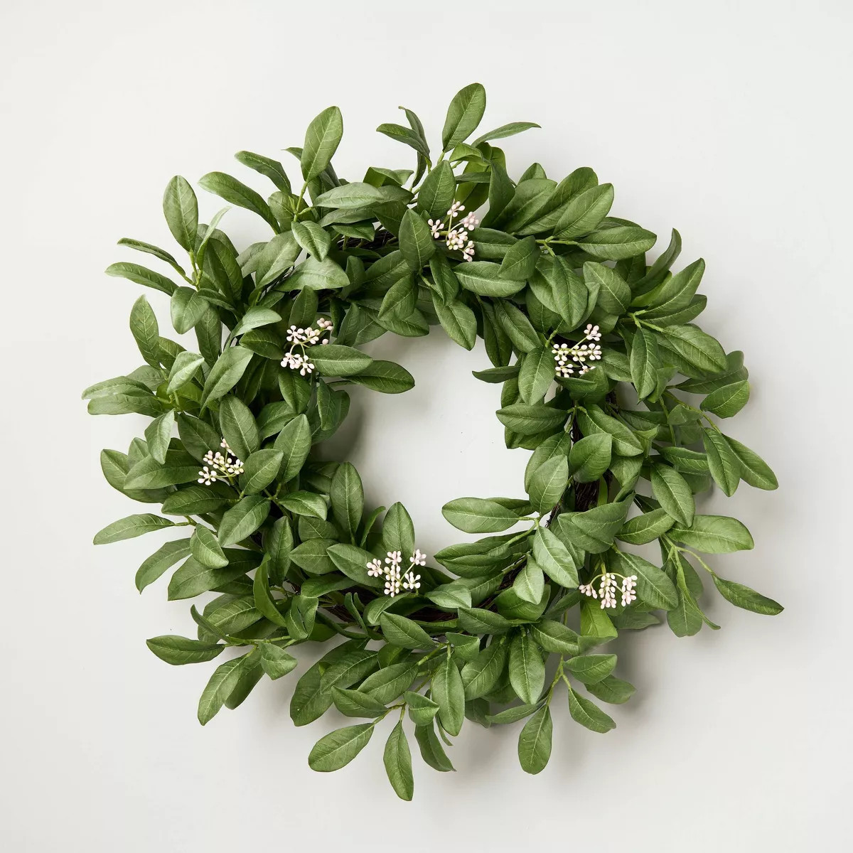 26" Seeded Green Leaf Wreath - Hearth & Hand™ with Magnolia | Target
