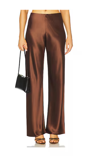 CAMI NYC Bristol Mid Rise Pant in Brown. - size XS | Revolve Clothing (Global)
