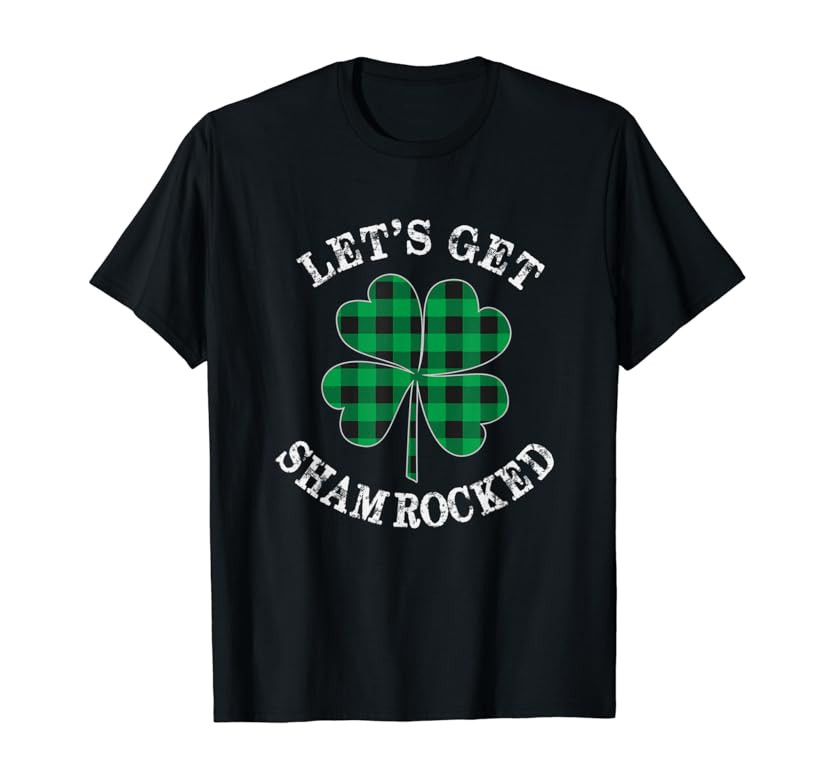 Let's Get Sham-Rocked Green Plaid St. Patrick's Day T-Shirt | Amazon (US)